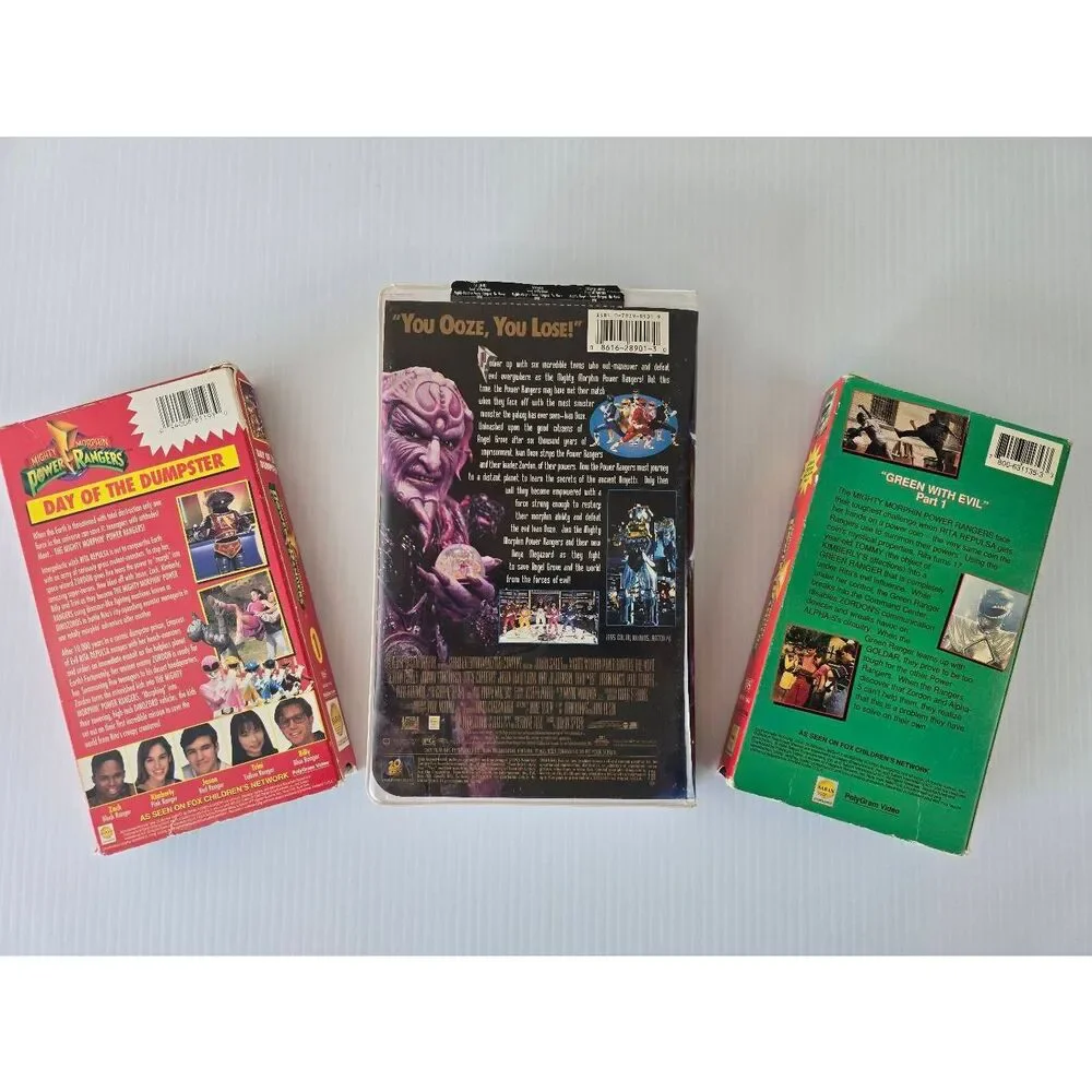 Mighty Morphin Power Ranger VHS Bundle of 3